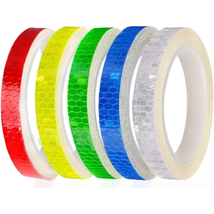 Fényvisszaverő Szalag, Enforose, Méhsejt Minta, 5 Tekercses Készlet, Ipari Ragasztó, Magas Láthatóság