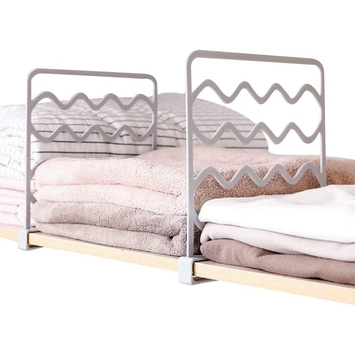 Organizator de Acasa, Enforose, Separatori Raft, Plastic, Dimensiuni Ajustabile, Multicolor