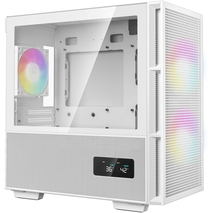 Компютърна кутия DeepCool CH360 DIGITAL ARGB, White