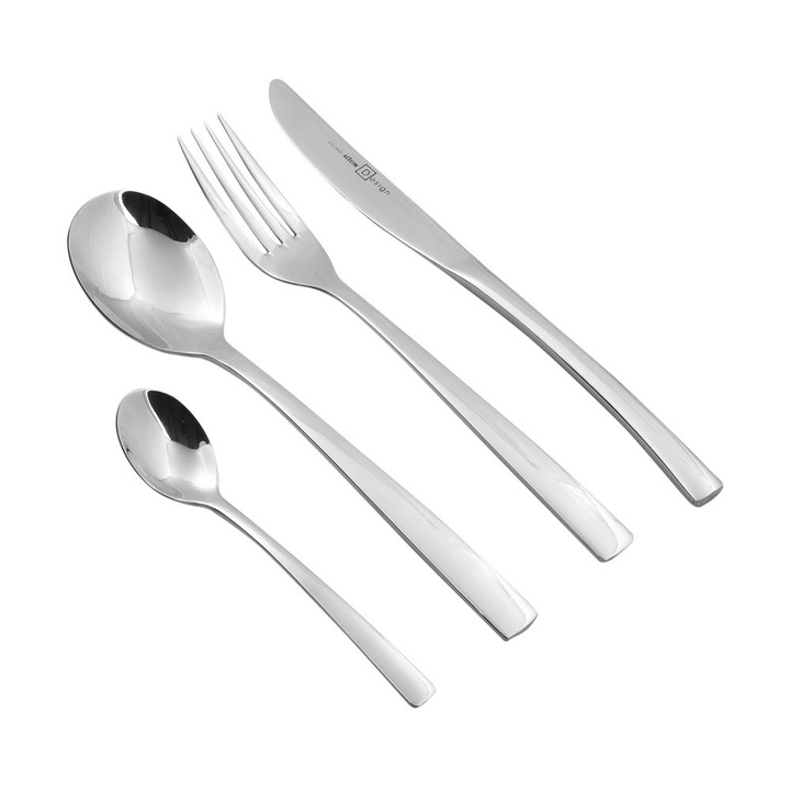 Комплект прибори за хранене ALTOMDESIGN Future New, неръждаема стомана, сребрист, за 6 души, 24 части