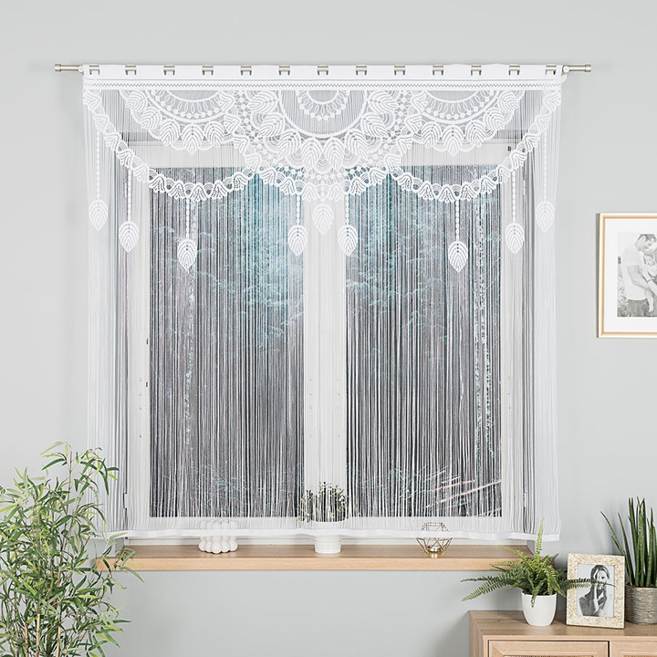 Mahika Napellenző függöny, poliészter, fehér, 160x160cm