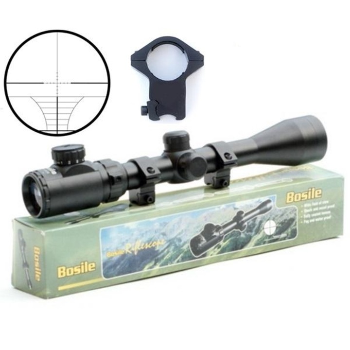 Bosile légpuska/ airsoft céltávcső mil dot szálkereszt piros és zöld megvilágítással 6-12 x 44 EG