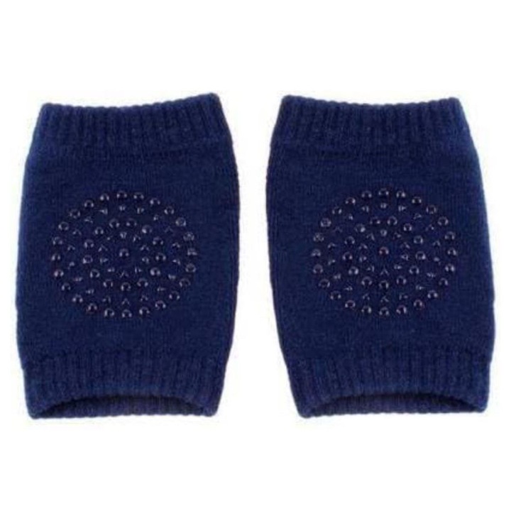 Set Protectie EDAR Pentru Copii Si Bebelusi, Bumbac, Silicon Antialunecare, Protejeaza Impotriva Zgarieturilor, 0-36 Luni, Bleumarin