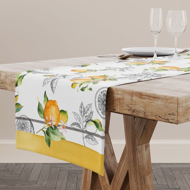 Napron bumbac 100%, 40x200 cm, Club Cotton, Lemo