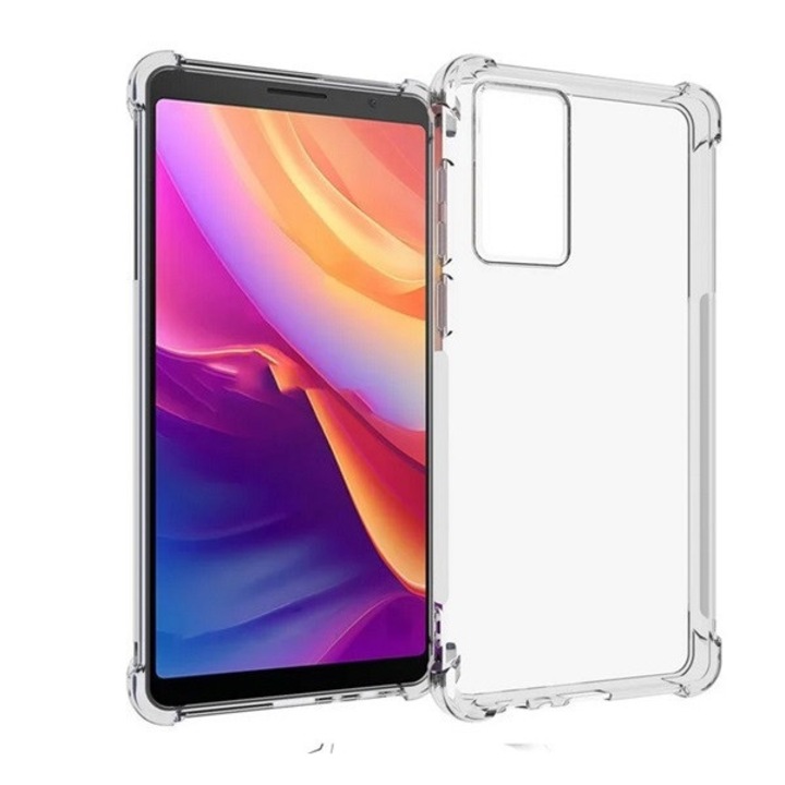 Husa pentru telefon mobil din silicon Gigapack, rezistenta la socuri, colt perna de aer, transparenta, compatibila cu: TCL 501 4G