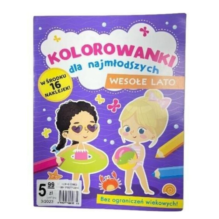 Kolorowanki dla najmlodszych. Wesole lato, praca zbiorowa, 2023