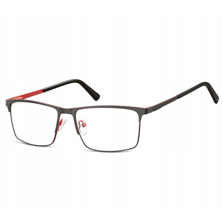 Ochelari de vedere SUNOPTIC, flexibili, UV 400, negru-crimson red, 56x16x145mm