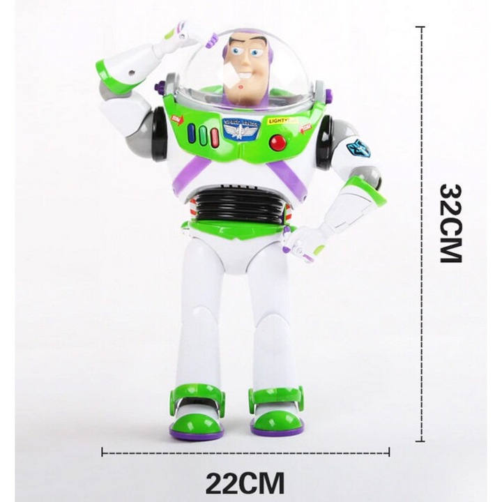 Фигурка RESTEQ Buzz Lightyear, с лазер и отварящи се крила, 32см