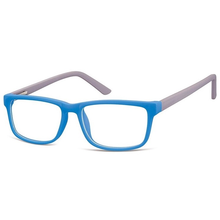 Ochelari de vedere Sunoptic CP157A, unisex, rectangulari, UV 400, albastru mat, 54x18x140mm