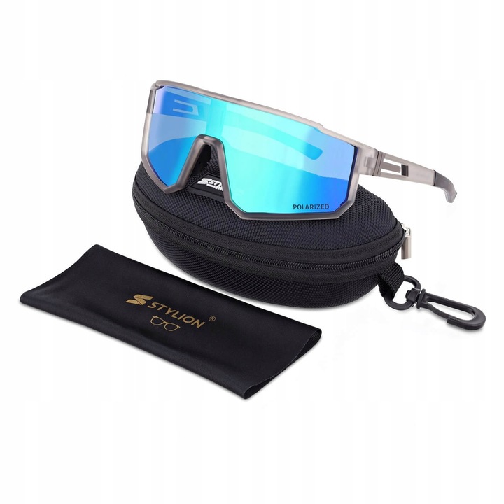 Спортни очила PolarZone, поляризирани, UV400, прозрачно сиви, унисекс, 72x16x132mm