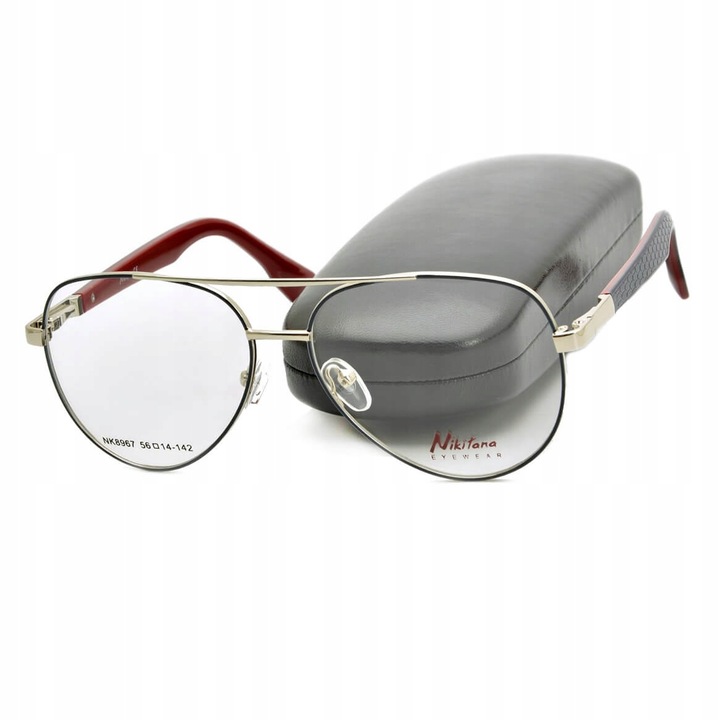 Rame pentru ochelari de vedere Nikitana, inox/acetat, toc/laveta incluse
