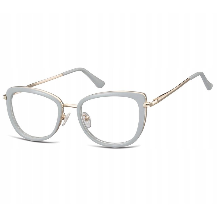 Ochelari de vedere Sunoptic MTR-99A, Cat Eye, Flex, gri/auriu, 54-21-142mm, metal