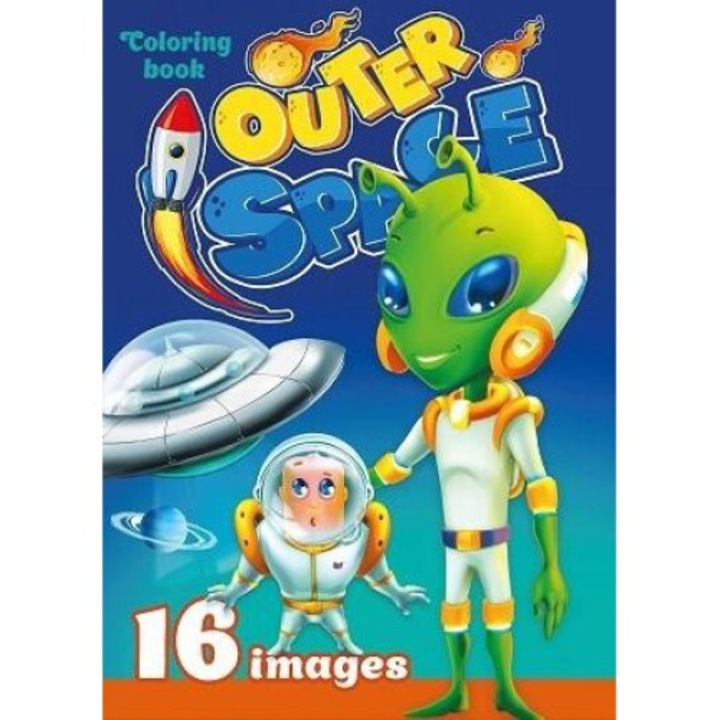 A4 színezőkönyv, Fresh, világűr, 16 kép, 298x214 mm