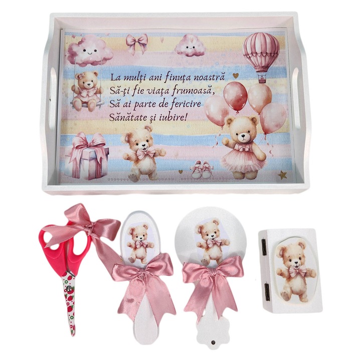 Set taiere mot, 5 piese, model Baloane