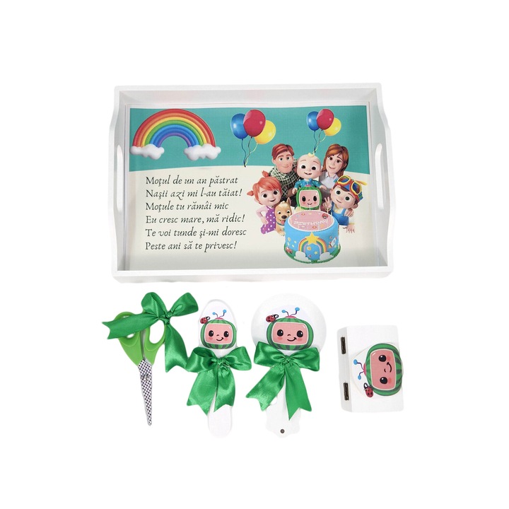 Set taiere mot, 5 piese, model CocoMelon