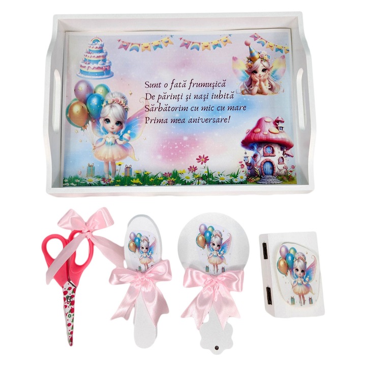 Set taiere mot, 5 piese, model Zane mov