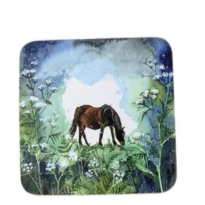 Поставка за напитки Alex Clark, модел кон, корк, многоцветен