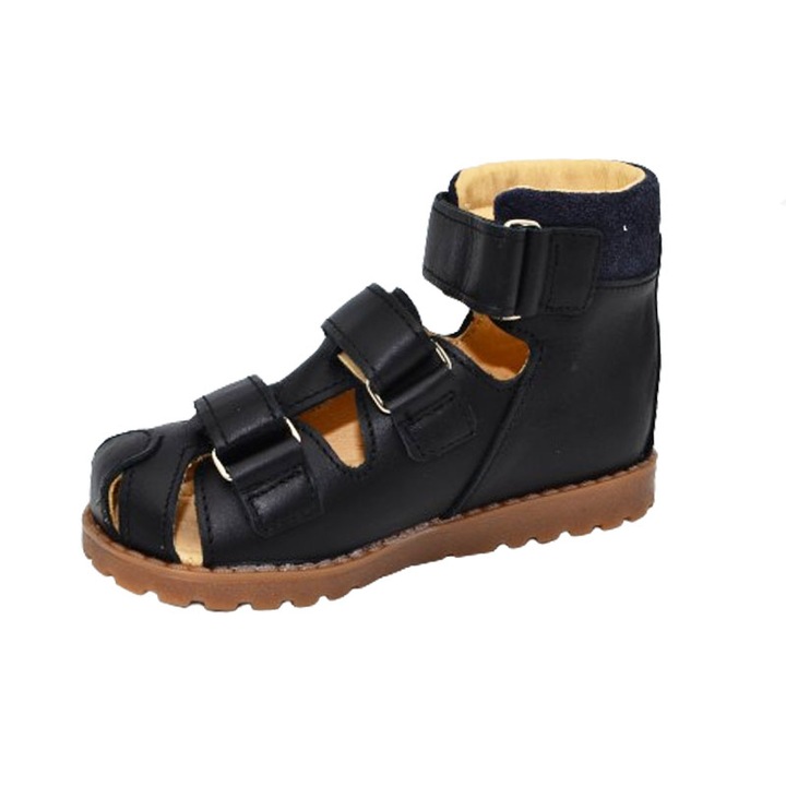 Детски профилактични кожени сандали Mrugala Porto 2322N, Черни 110054