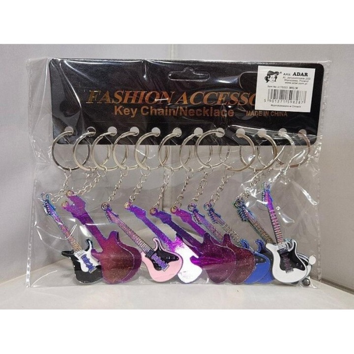 Set brelocuri chitara Adar, 12 bucati, 156x195 mm