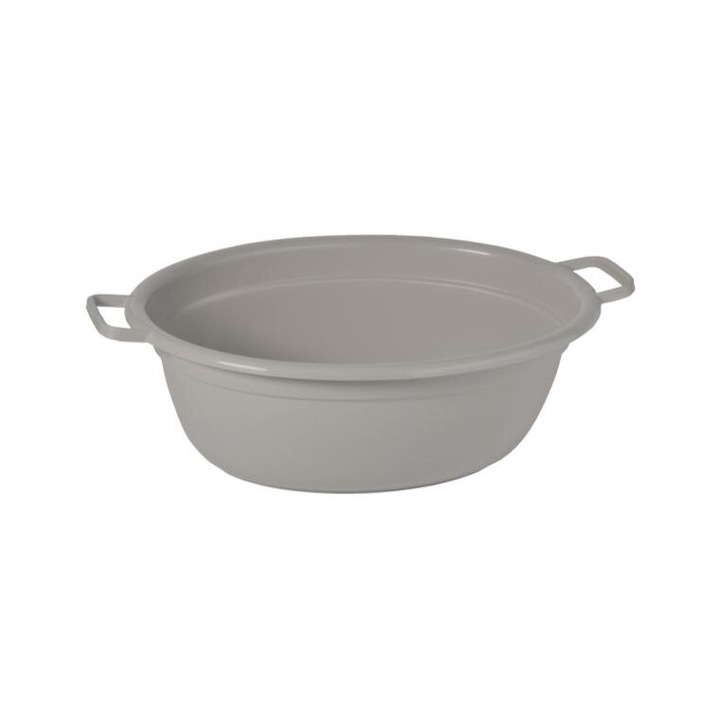 Lighean rotund cu manere, keeeper, 65cm, gri