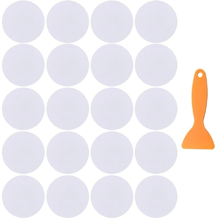 20 db-os Nybgyy csúszásgátló matrica készlet, fürdőszobához és zuhanyzóhoz, átlátszó, 100x100 mm