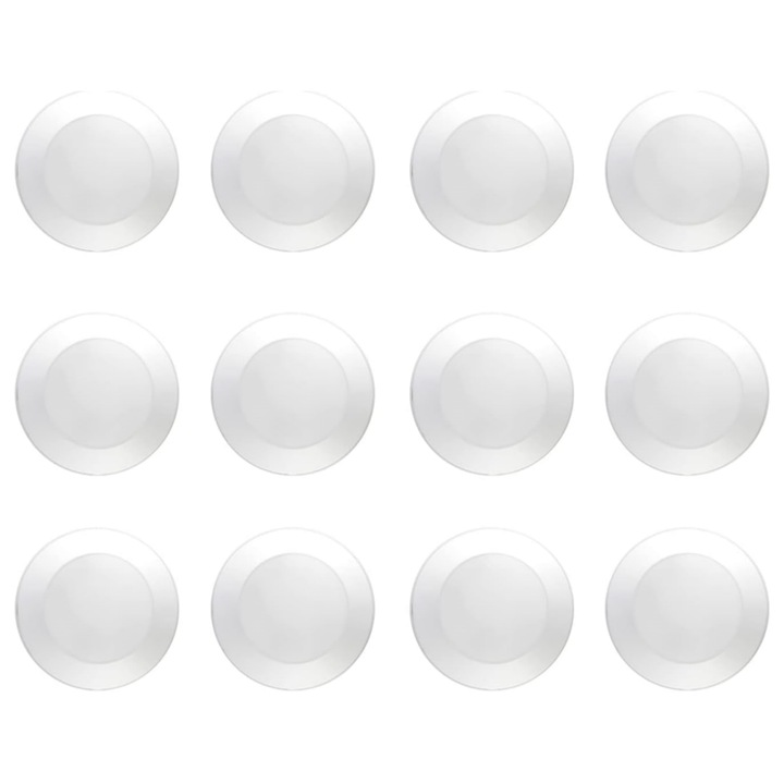 Set 12 Opritor de usa tampoane, pentru usi dopuri, din silicon, autoadeziv, 42 mm, enkourakoko®, Transparent