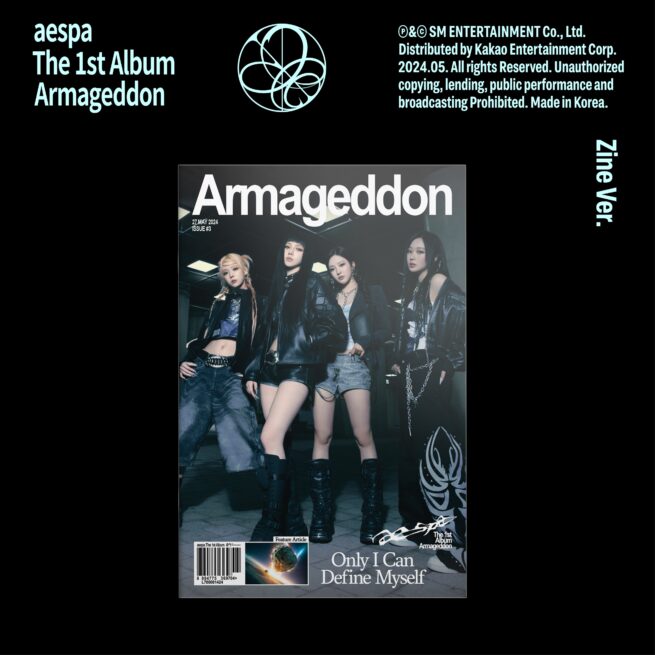 Album K-pop Aespa - Armageddon, versiunea Zine, CD-R, poster pliat