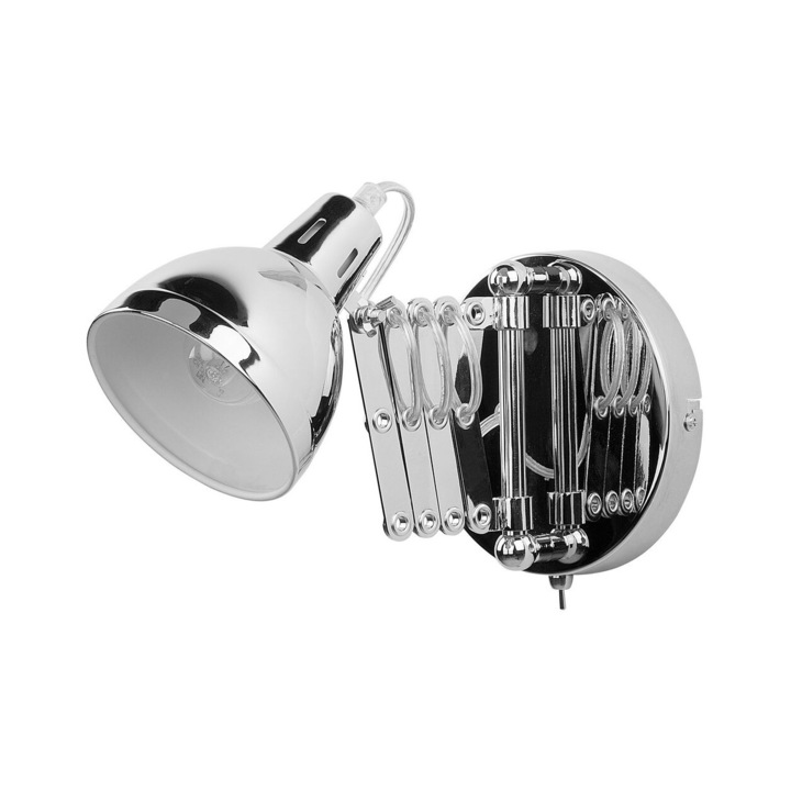 Ezüstszínű Fém Falilámpa Harrington