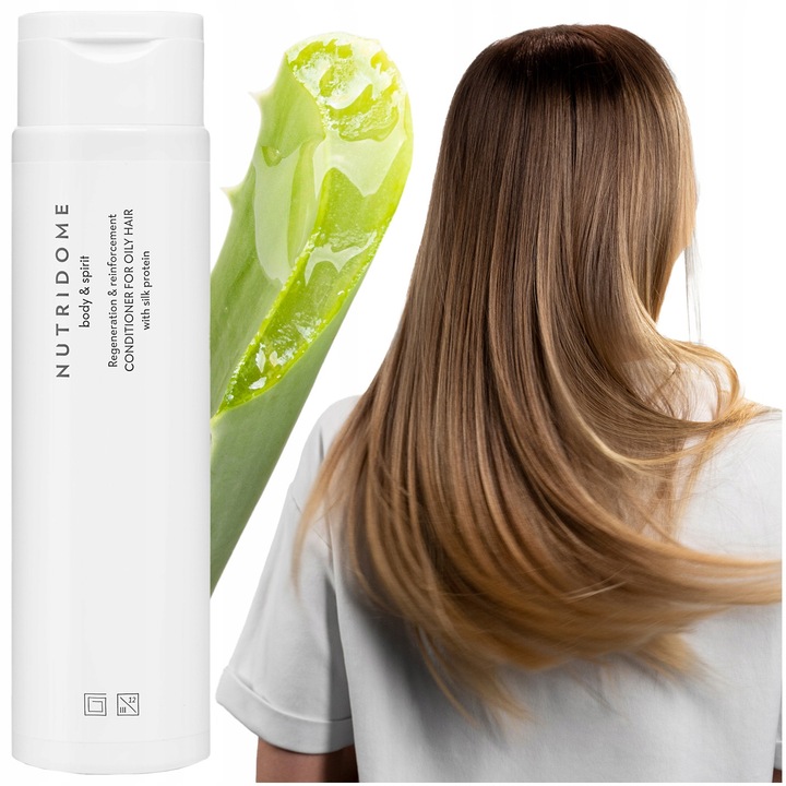 Balsam Pentru Par, Nutridome, Cu Pantenol, Pentru Par Gras, Regenerant si Intaritor, Cu Proteine de Matase si Extract de Aloe, Hidratant si Hranitor, 250 ml