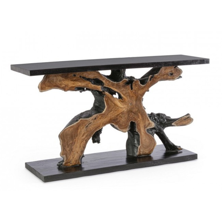 Consola lemn negru maro Marwood 150x40x80 cm