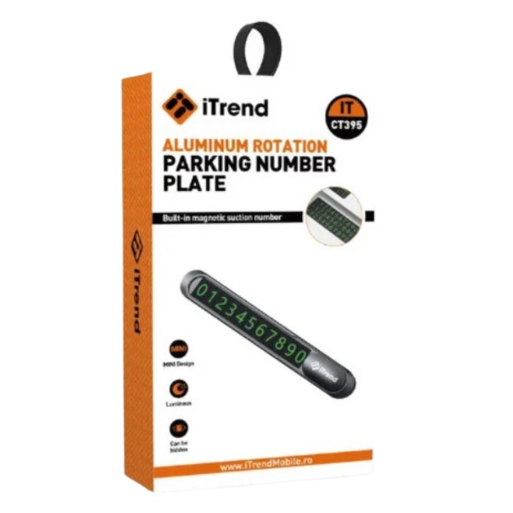 Suport Numar de telefon Auto, Metalic, Numere verzi, iTrend