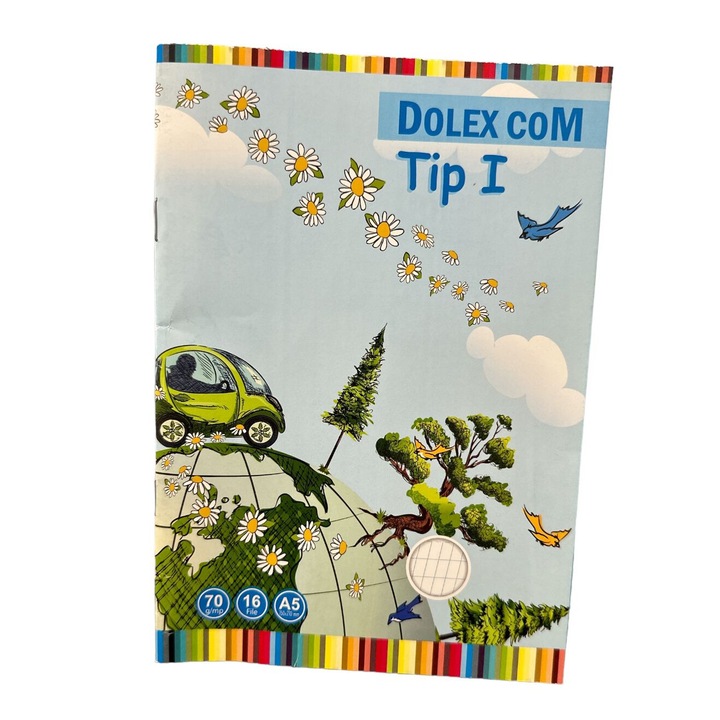 Caiet tip 1, A5, 16 file, 70g, multicolor, @instaR