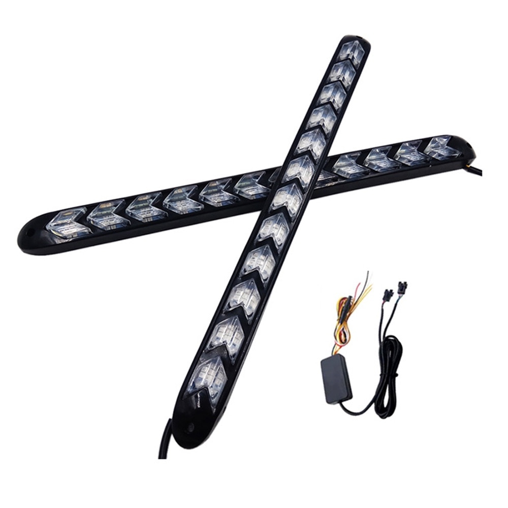 Set lumini de zi Led DRL cu semnalizare dinamica secventiala tip ...