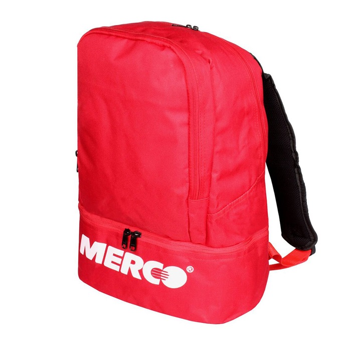 Rucsac pentru fotbal, Merco Soccer League, volum 38l, culoare rosu