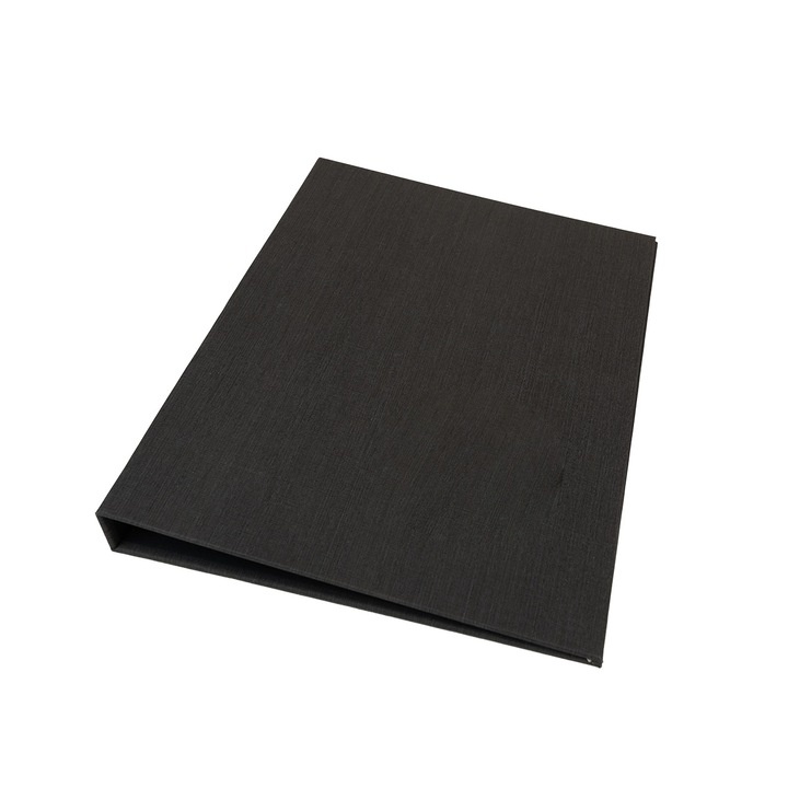 Caiet mecanic A5, Material Textil Kashmir Touch, Negru Charcoal