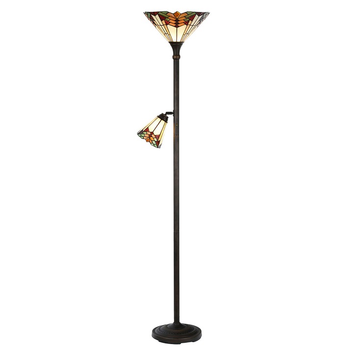 Lampadar Tiffany fier sticla 30x178 cm