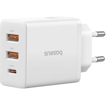 Incarcator retea Baseus Cube, 30W, 2x USB-A, 1x USB-C, Fast Charge, Alb