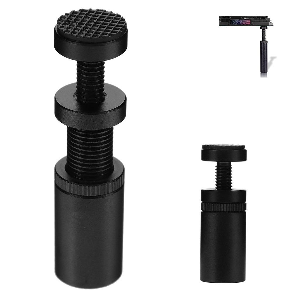 Supporto GPU Regolabile Per Scheda Grafica - In Alluminio, Altezza 49-80mm, Design Magnetico, Nero - Foto 8