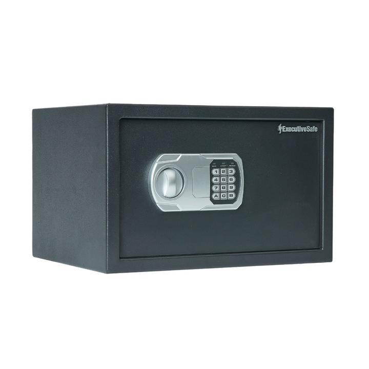 Fém széf, külső 270×430×350mm, belső 267x427x310mm, elektronikus zár, Executive széf