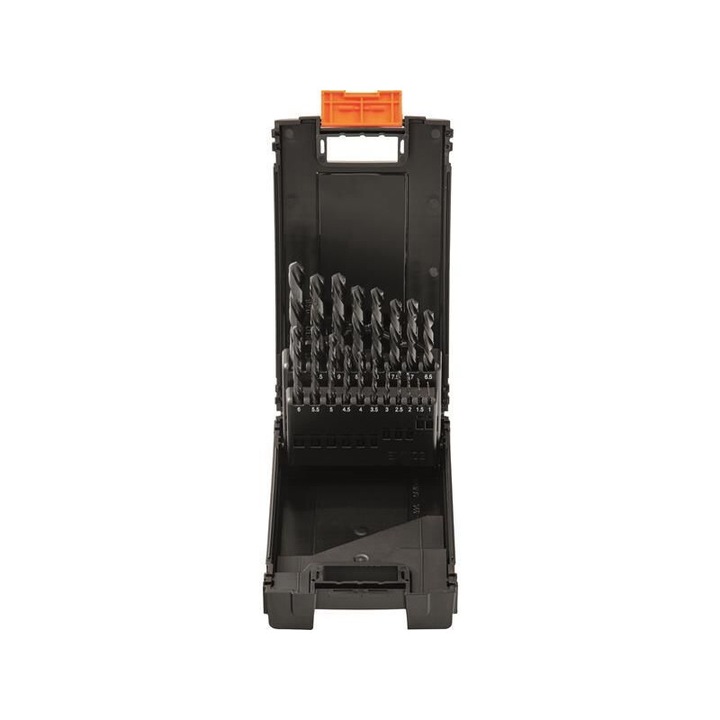 Set burghie metal elicoidale PROJAHN, HSS-G DIN 338 Typ N ECO, 1-10mm, 19 buc/set in cutie metalica