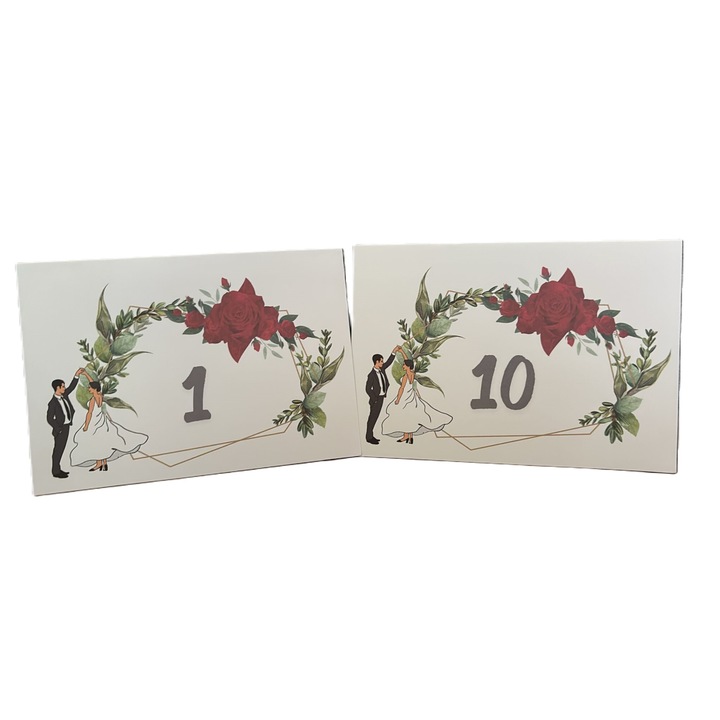 10 db-os M18-as, 10x15-ös asztalszámos készlet