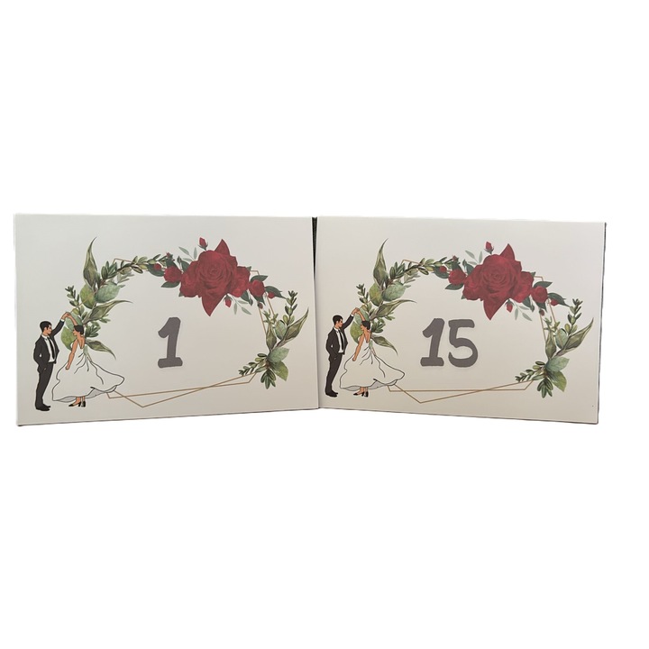 15 db-os M18-as, 10x15-ös asztalszámos készlet