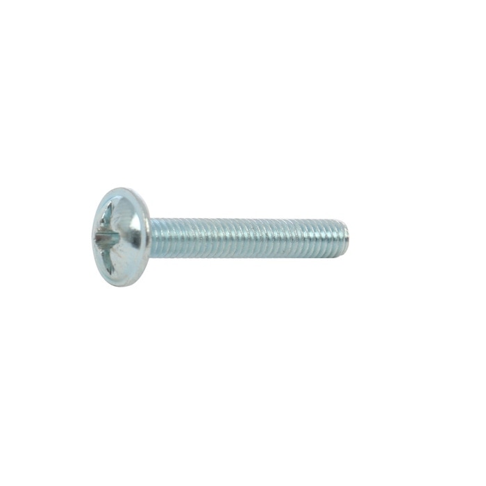 Surub cu filet metric, cu cap bombat combinat, otel, zincat alb, M4 x ...