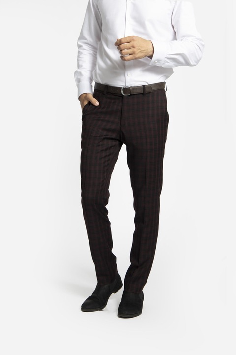 Klasszikus nadrág AMADEO bordó, ML INTL