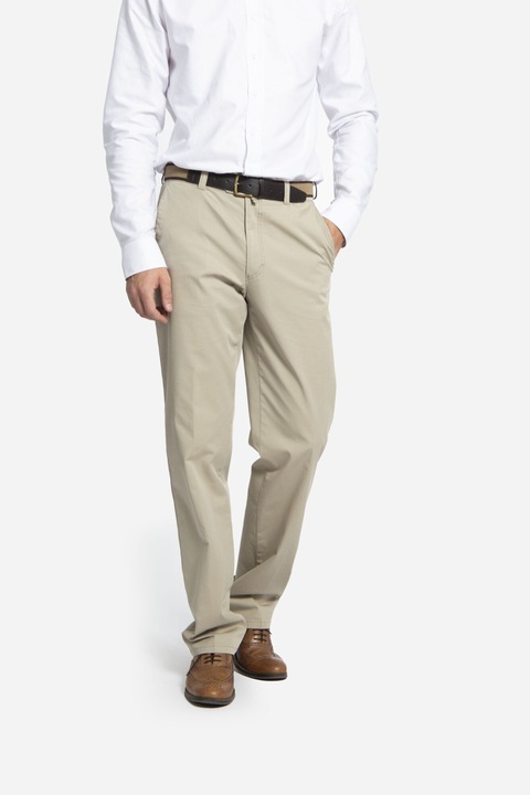 Pantaloni spalati din tesatura elastica BONAPARTE-CP vernil, Vernil