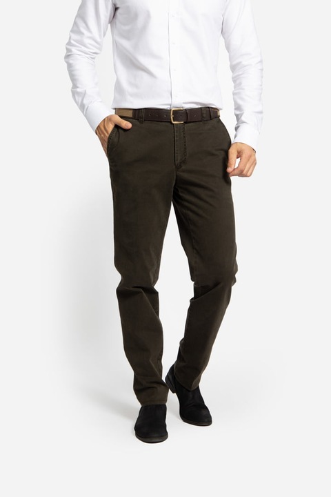 Mosott nadrág 4 klasszikus zsebbel GIULIANO-CP olive, Olívazöld