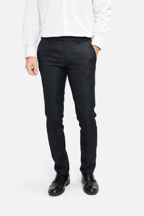 Pantaloni clasici Amadeo slim-fit, bleumarin, S-M INTL