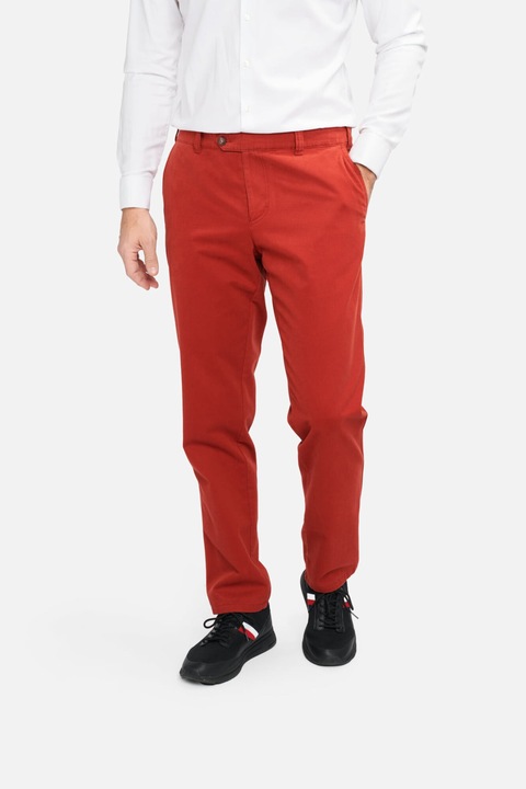 Pantaloni casual Giuliano-MF, caramiziu, Rosu