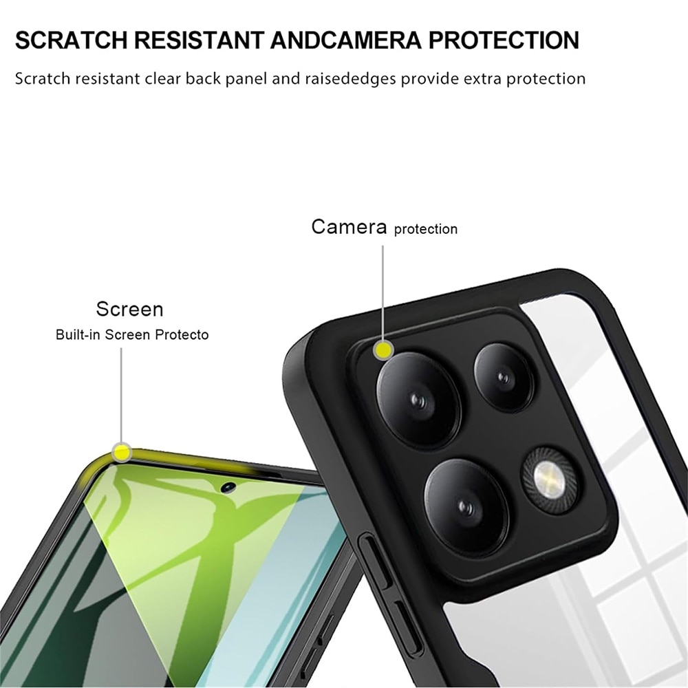 Pachet 360: Husa cu folie integrata pentru Xiaomi Redmi Note 13 Pro 5G Cover360 fata / spate - negru