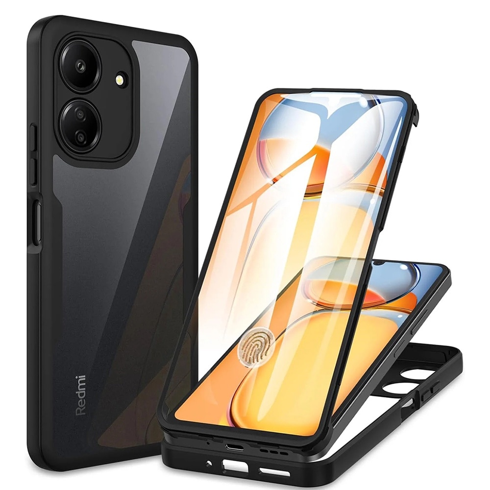 Husa pentru Xiaomi Redmi 13C 4G / Poco C65 + Folie Techsuit ColorVerse 360 Series Black